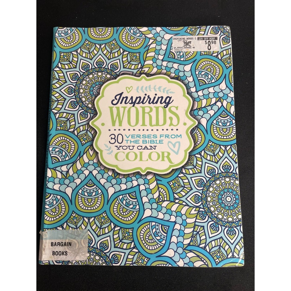 Inspiring Words 30 Verses From The Bible You Can Color Adult Coloring Book
